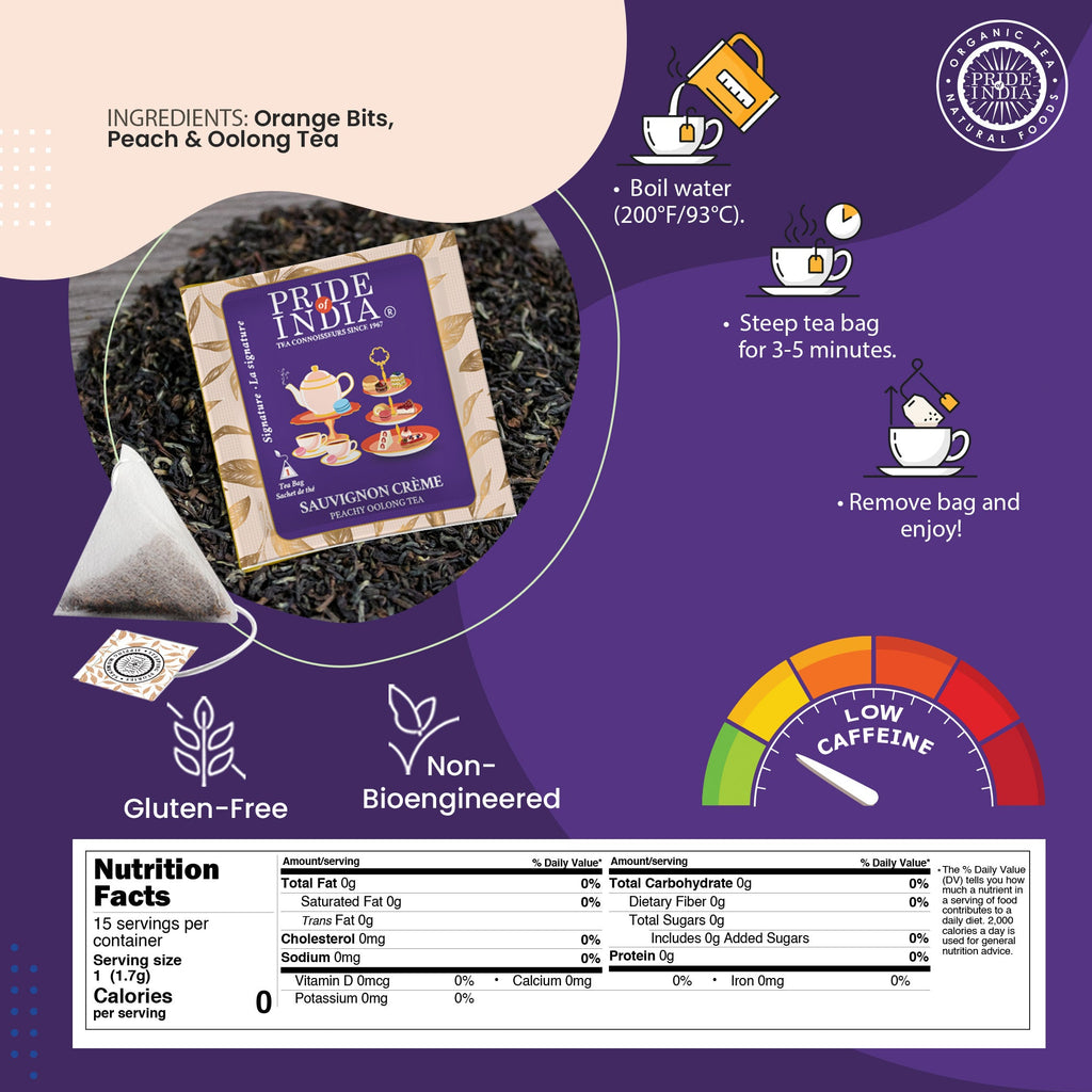 Sauvignon Creme - Peachy Oolong Tea Bags