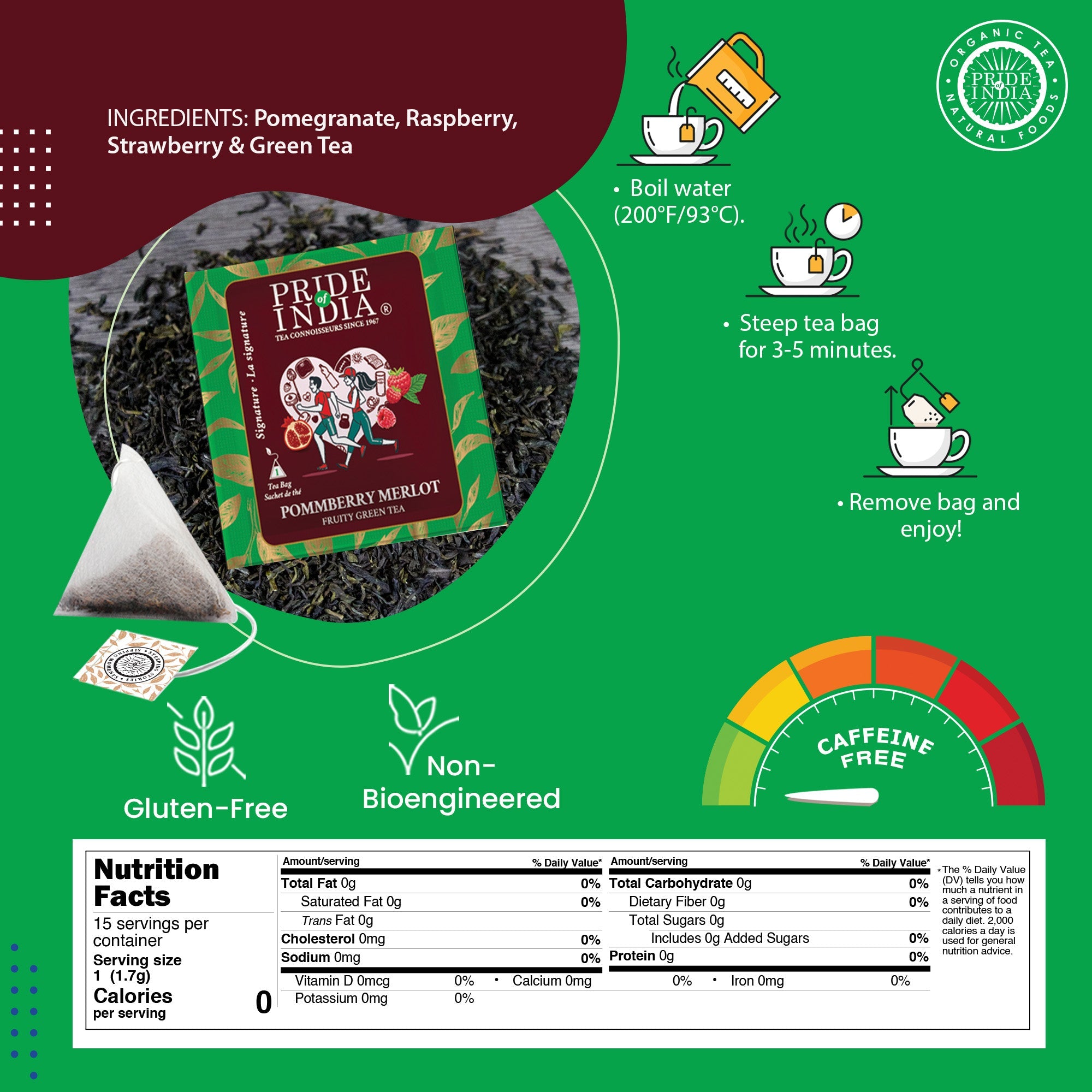PommBerry Merlot - Fruity Green Tea Bags