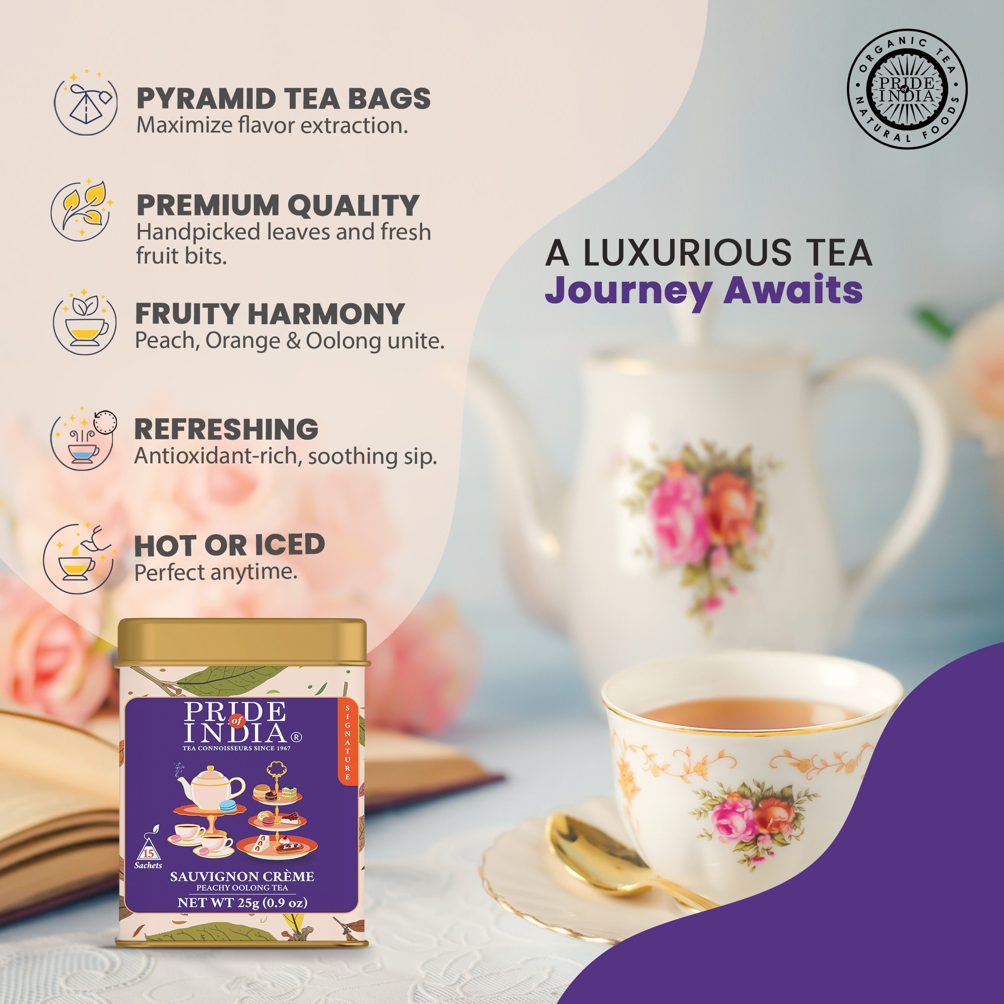 Sauvignon Creme - Peachy Oolong Tea Bags