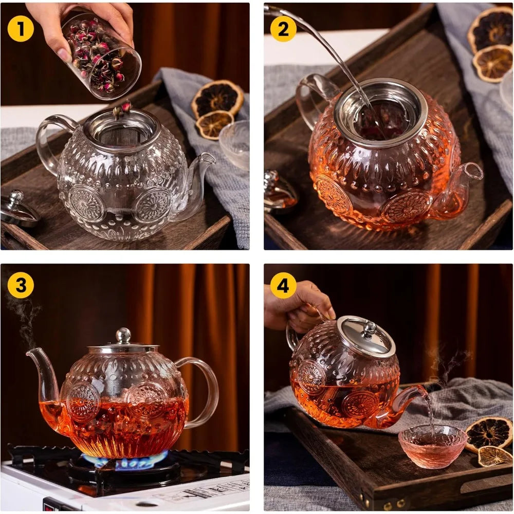 Glass Teapot w/ Infuser (50oz)