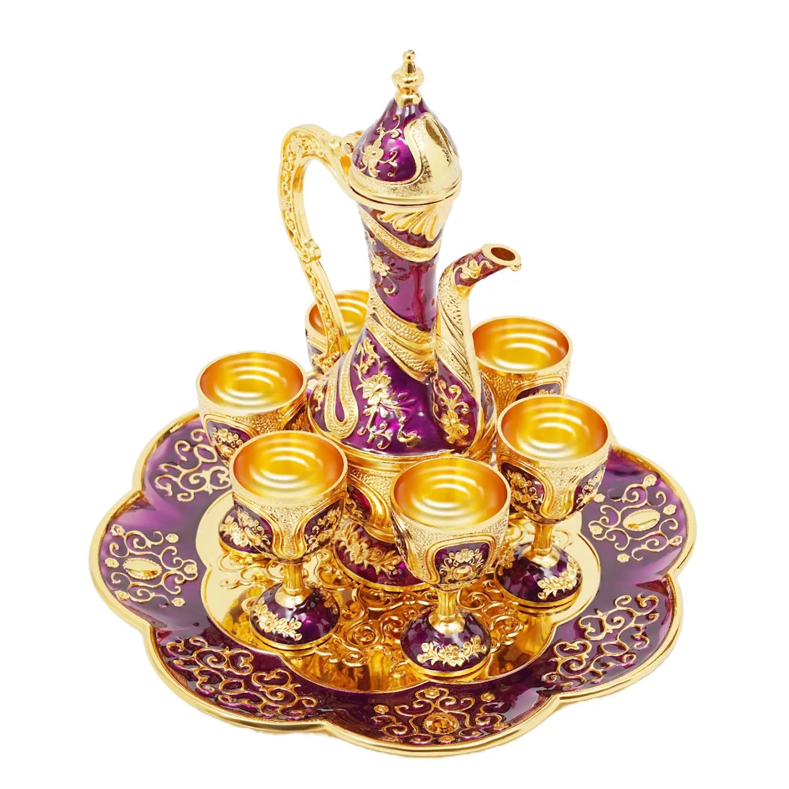 Turkish Tea Set with Pot & Glasses (6pc)
