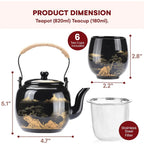 Elegant Porcelain Teapot & Cup Set