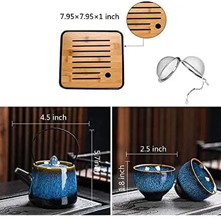 Elegant Gongfu Porcelain Tea Set
