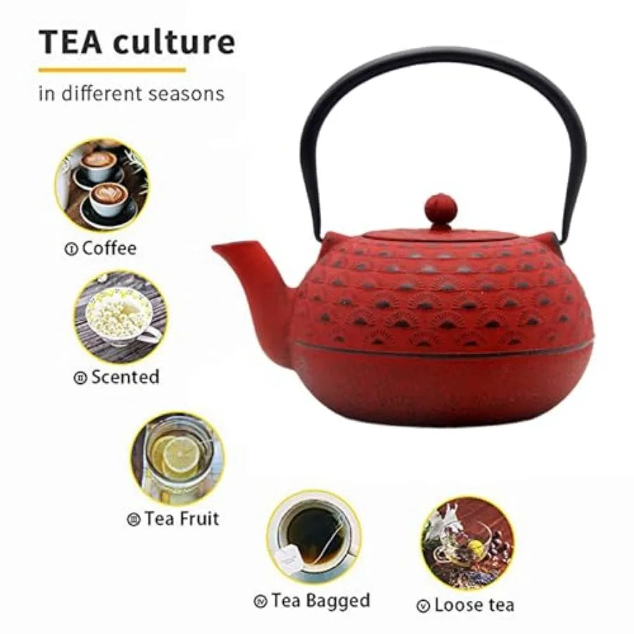 Large Stainless Steel Teapot w/ Infuser (1.8L)