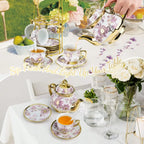 Floral Porcelain Tea Set with Stand