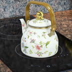 Vintage Enamel Teapot w/ Strainer (1L)