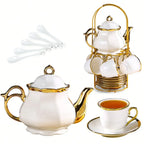European Gold Flower Tea Set (20pc)