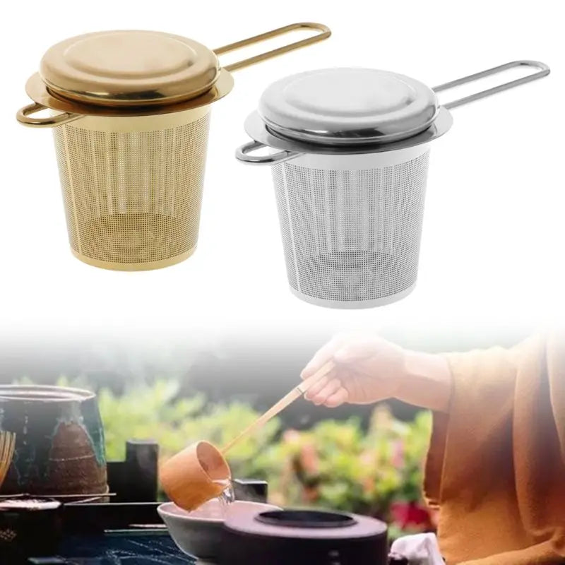 Mesh Tea Infuser with Lid (Stainless Steel)