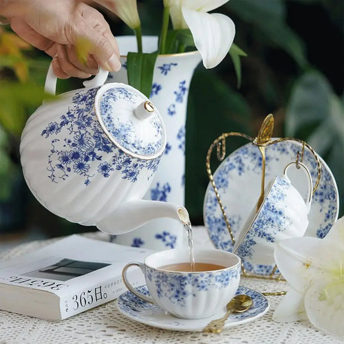 Blue & White Vintage Tea Set (4pc)