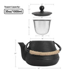 Enamel Interior Iron Teapot (1000ml)