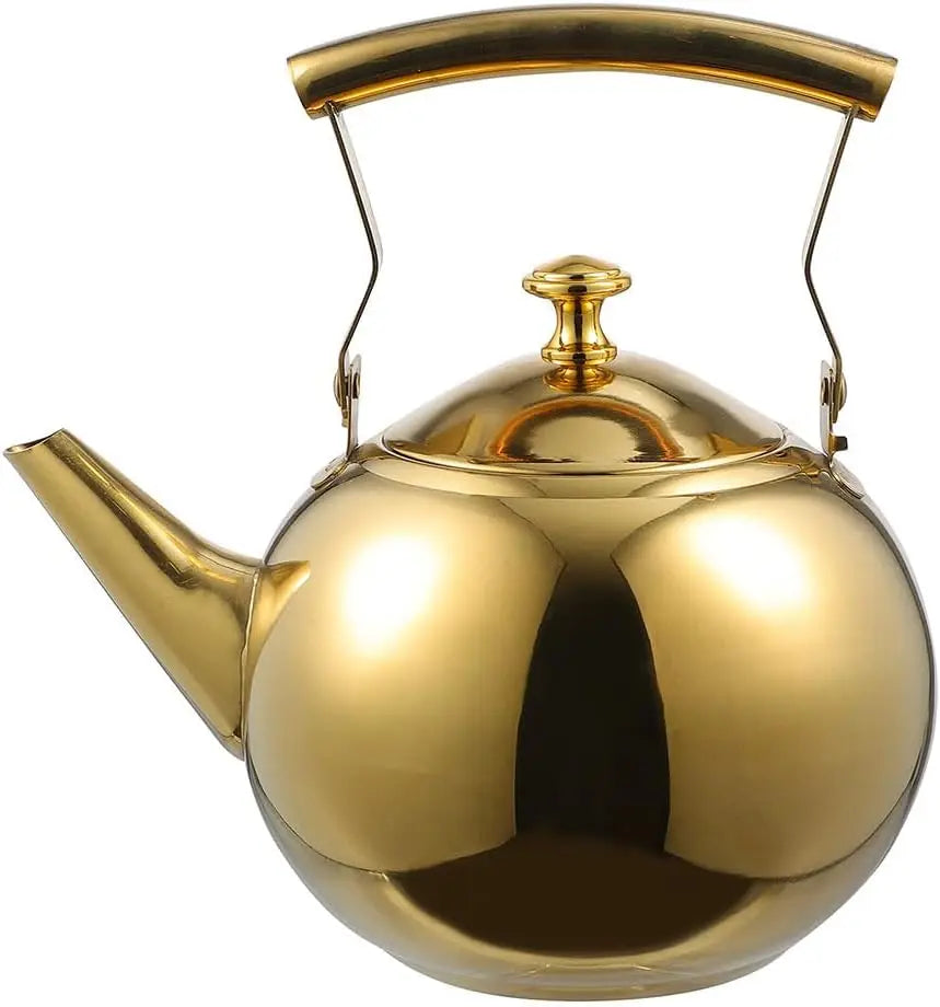 Gold Stainless Steel Tea Kettle (2L)