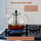 Large Glass Teapot w/ Infuser (1500ml)