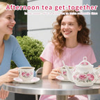 Gold Rack Porcelain Tea Set (20pc)