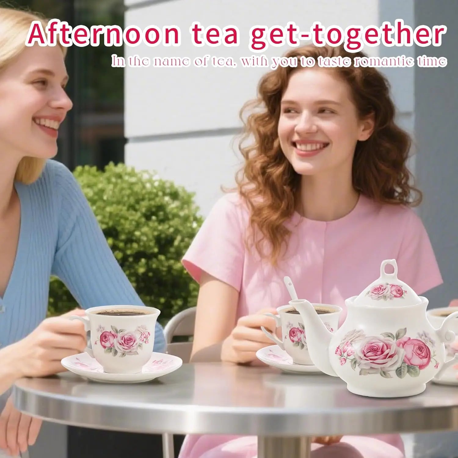 Gold Rack Porcelain Tea Set (20pc)