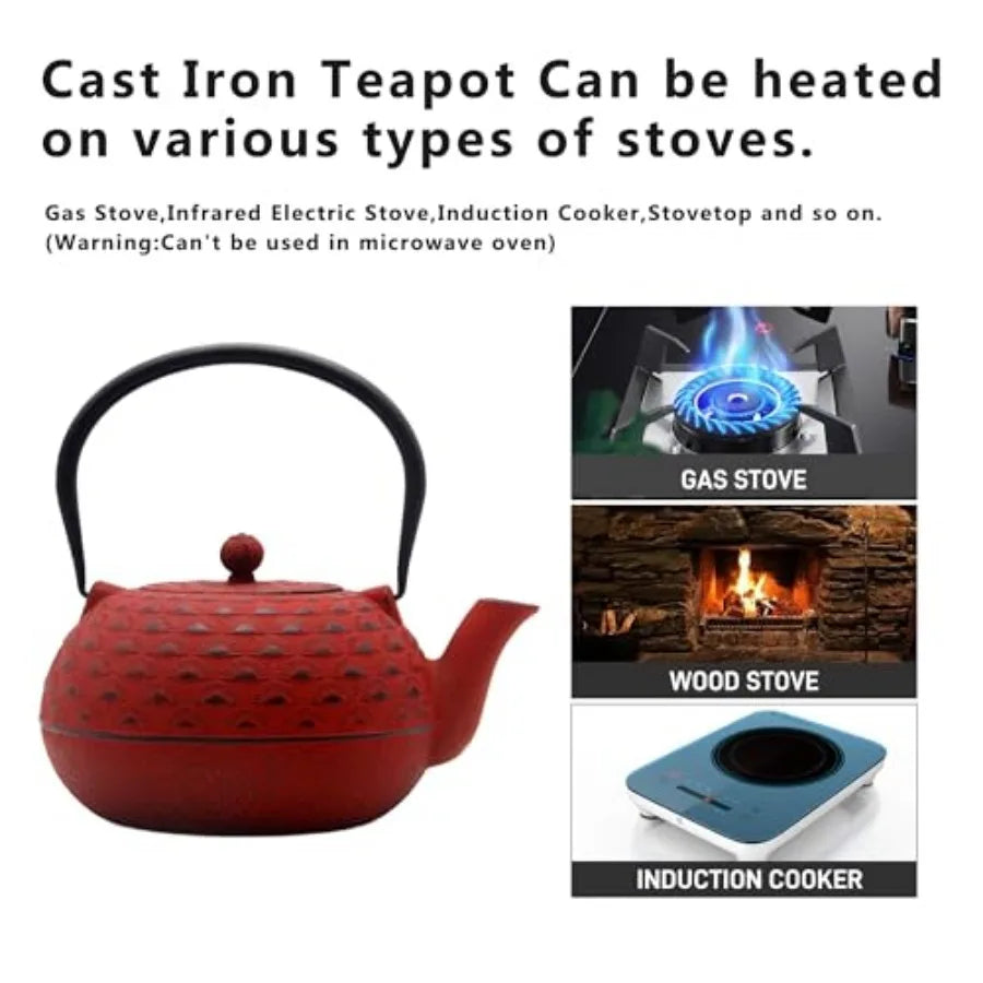 Large Stainless Steel Teapot w/ Infuser (1.8L)