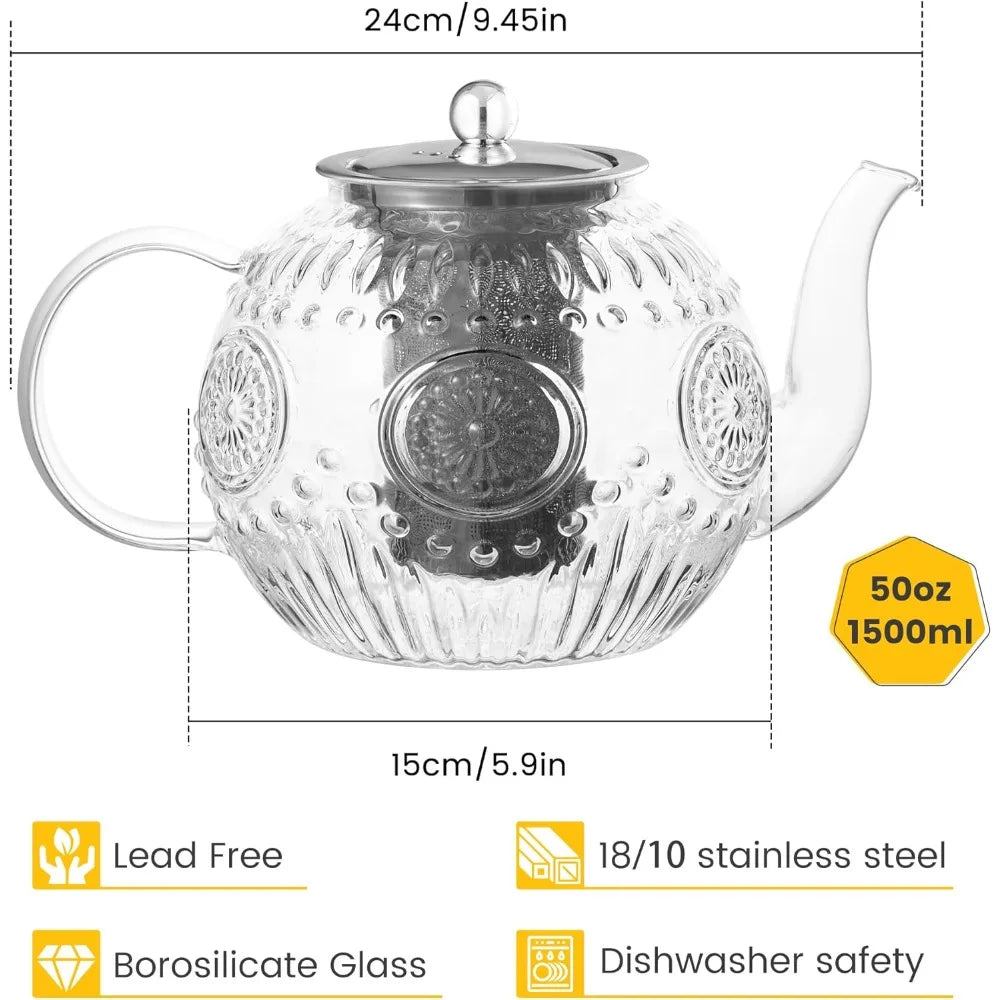 Glass Teapot w/ Infuser (50oz)
