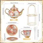 Zhehao Flower Tea Set with Spoon (20pc)