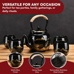 Elegant Porcelain Teapot & Cup Set