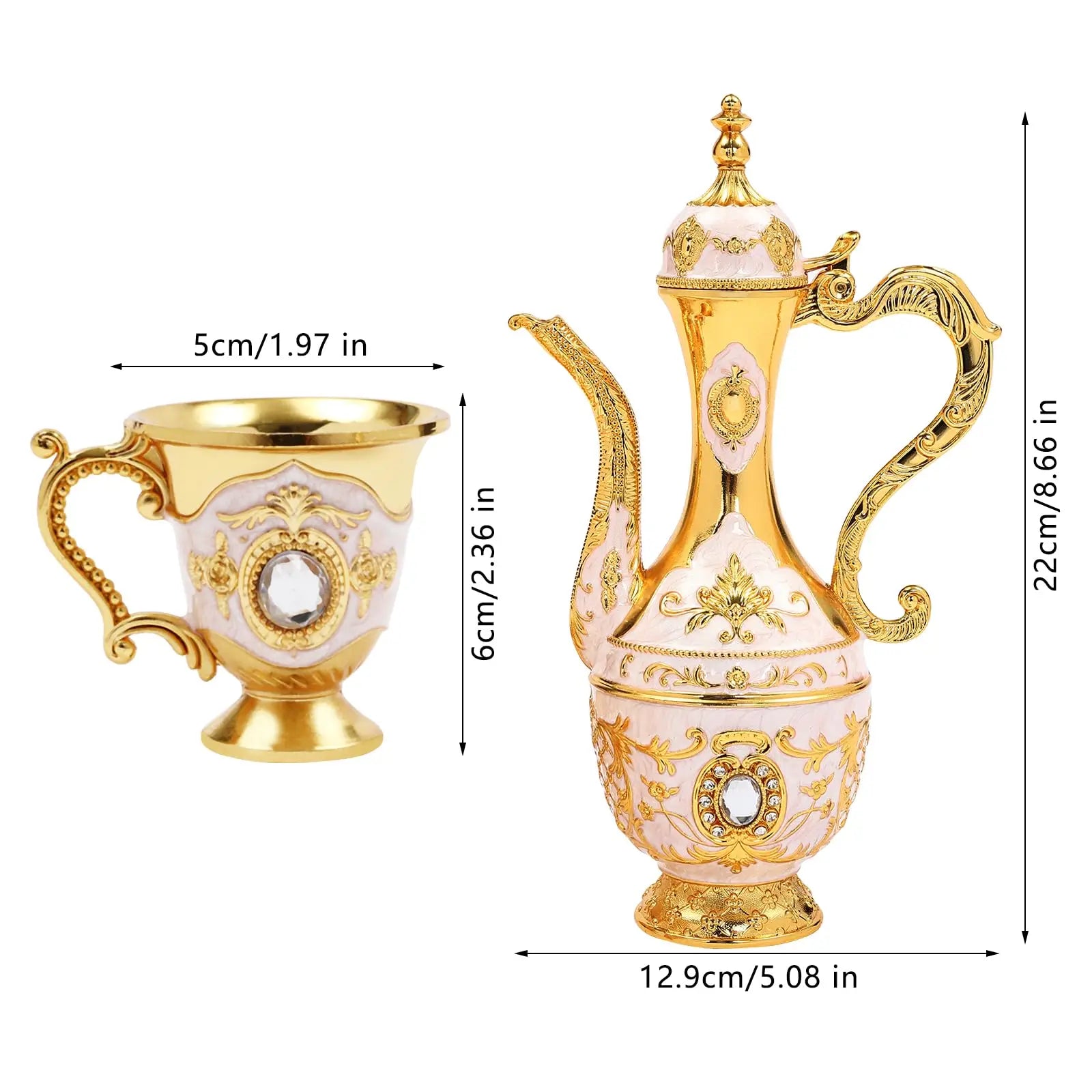 Large Vintage Turkish Tea & Coffee Set (6pc)