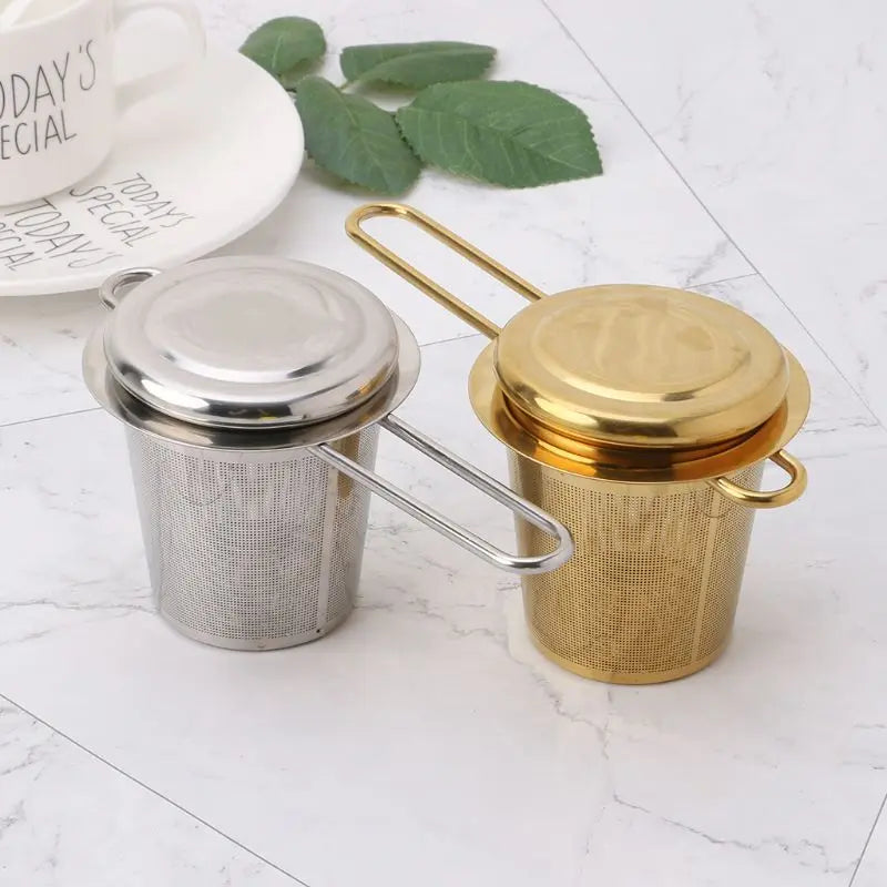 Mesh Tea Infuser with Lid (Stainless Steel)