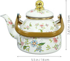 Vintage Enamel Teapot w/ Strainer (1L)