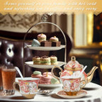 Zhehao Flower Tea Set with Spoon (20pc)