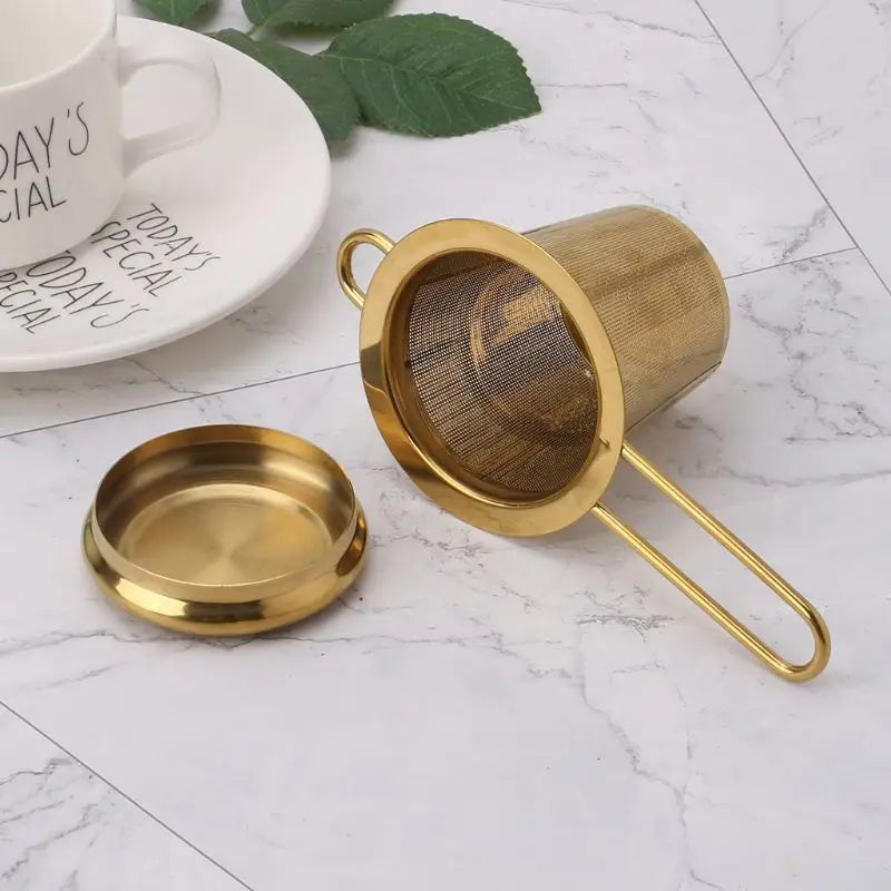 Mesh Tea Infuser with Lid (Stainless Steel)