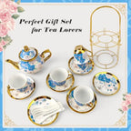 Vintage Flower Tea Set with Holder (20pc)