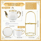 European Gold Flower Tea Set (20pc)