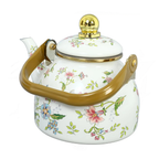 Vintage Enamel Teapot w/ Strainer (1L)